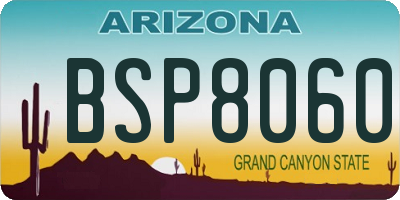 AZ license plate BSP8060