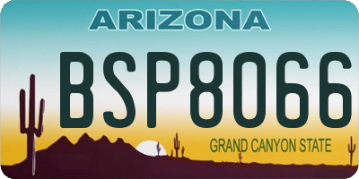 AZ license plate BSP8066