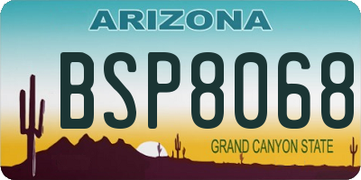 AZ license plate BSP8068