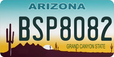 AZ license plate BSP8082