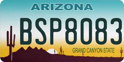 AZ license plate BSP8083