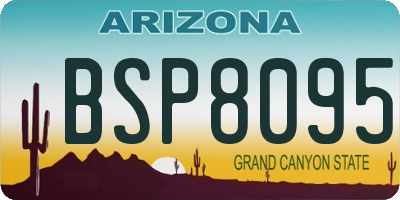 AZ license plate BSP8095