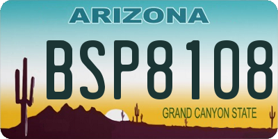 AZ license plate BSP8108