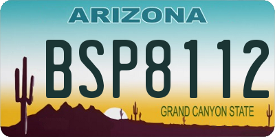 AZ license plate BSP8112
