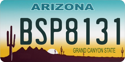 AZ license plate BSP8131