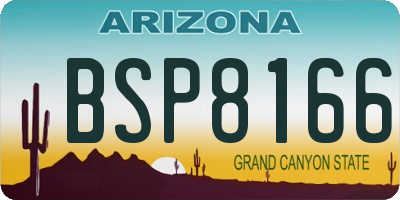 AZ license plate BSP8166