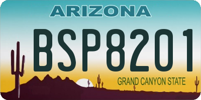 AZ license plate BSP8201