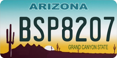 AZ license plate BSP8207