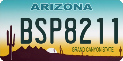 AZ license plate BSP8211