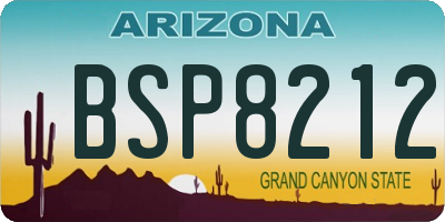 AZ license plate BSP8212