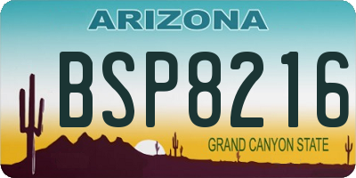 AZ license plate BSP8216