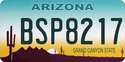 AZ license plate BSP8217