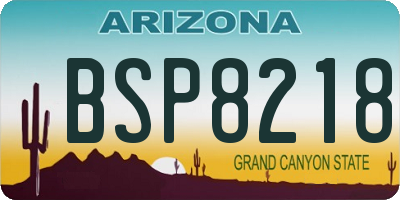 AZ license plate BSP8218