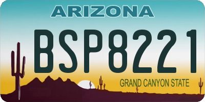 AZ license plate BSP8221
