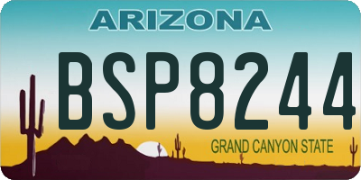 AZ license plate BSP8244