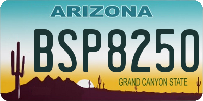 AZ license plate BSP8250