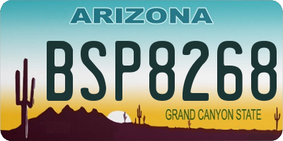 AZ license plate BSP8268