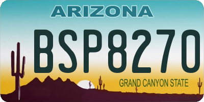 AZ license plate BSP8270