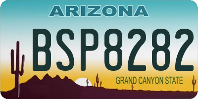 AZ license plate BSP8282