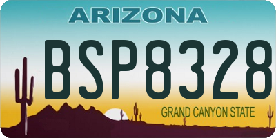 AZ license plate BSP8328