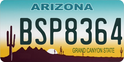 AZ license plate BSP8364