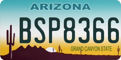 AZ license plate BSP8366