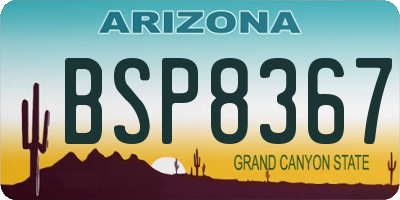 AZ license plate BSP8367