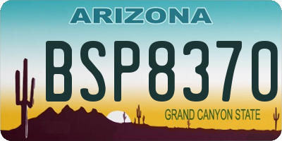 AZ license plate BSP8370