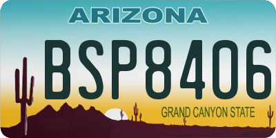 AZ license plate BSP8406