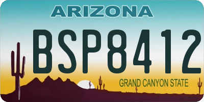 AZ license plate BSP8412