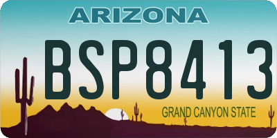 AZ license plate BSP8413