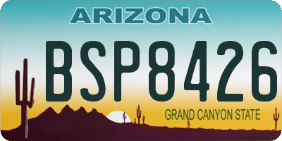 AZ license plate BSP8426