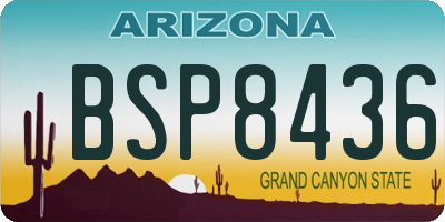 AZ license plate BSP8436