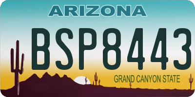 AZ license plate BSP8443