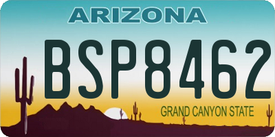 AZ license plate BSP8462