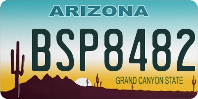 AZ license plate BSP8482