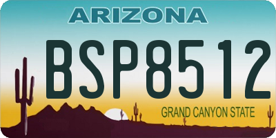 AZ license plate BSP8512