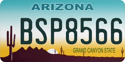 AZ license plate BSP8566