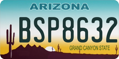 AZ license plate BSP8632