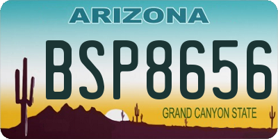 AZ license plate BSP8656