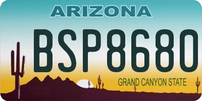 AZ license plate BSP8680