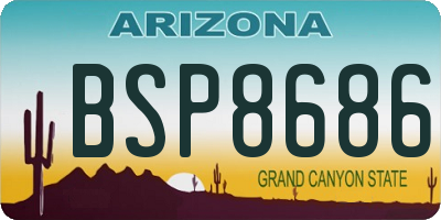 AZ license plate BSP8686