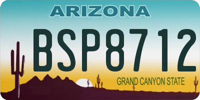 AZ license plate BSP8712