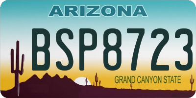 AZ license plate BSP8723