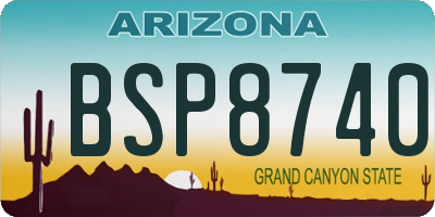 AZ license plate BSP8740