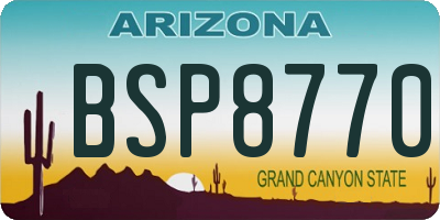 AZ license plate BSP8770