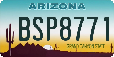 AZ license plate BSP8771