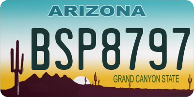 AZ license plate BSP8797