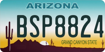 AZ license plate BSP8824