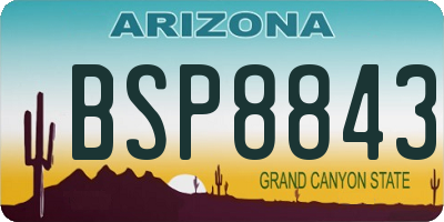 AZ license plate BSP8843